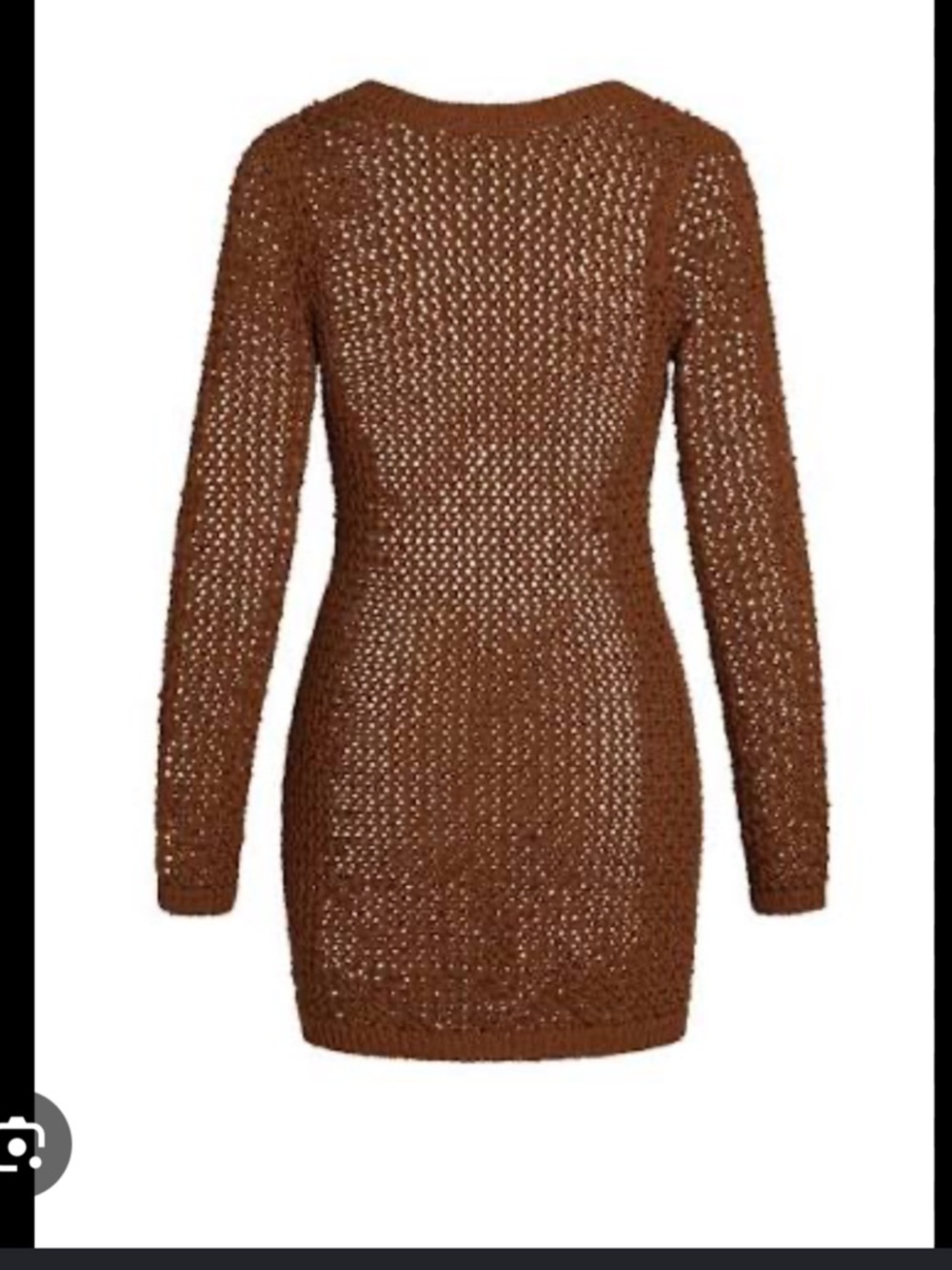 Bronze diamond crochet dress